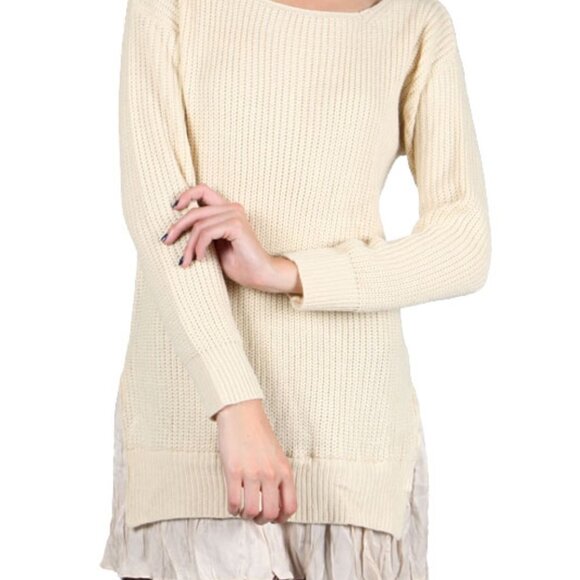 RYU sweater dress with‎ ruffle bottom S/M - Picture 1 of 9